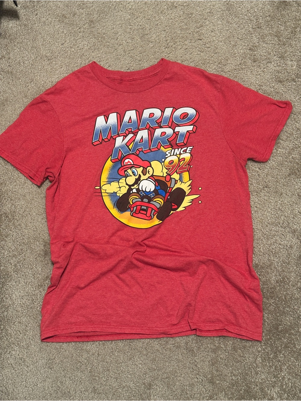 Vintage 1992 Mario Kart Red Logo Tee